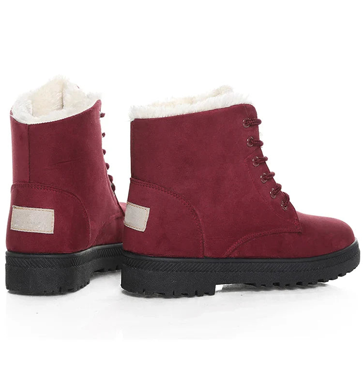 Boots Korean Style Winter Boots Snow Winter Shoes Woman Low Heels Women 's Fur Boots Ankle Combat Botas Mujer Luxury Footwear
